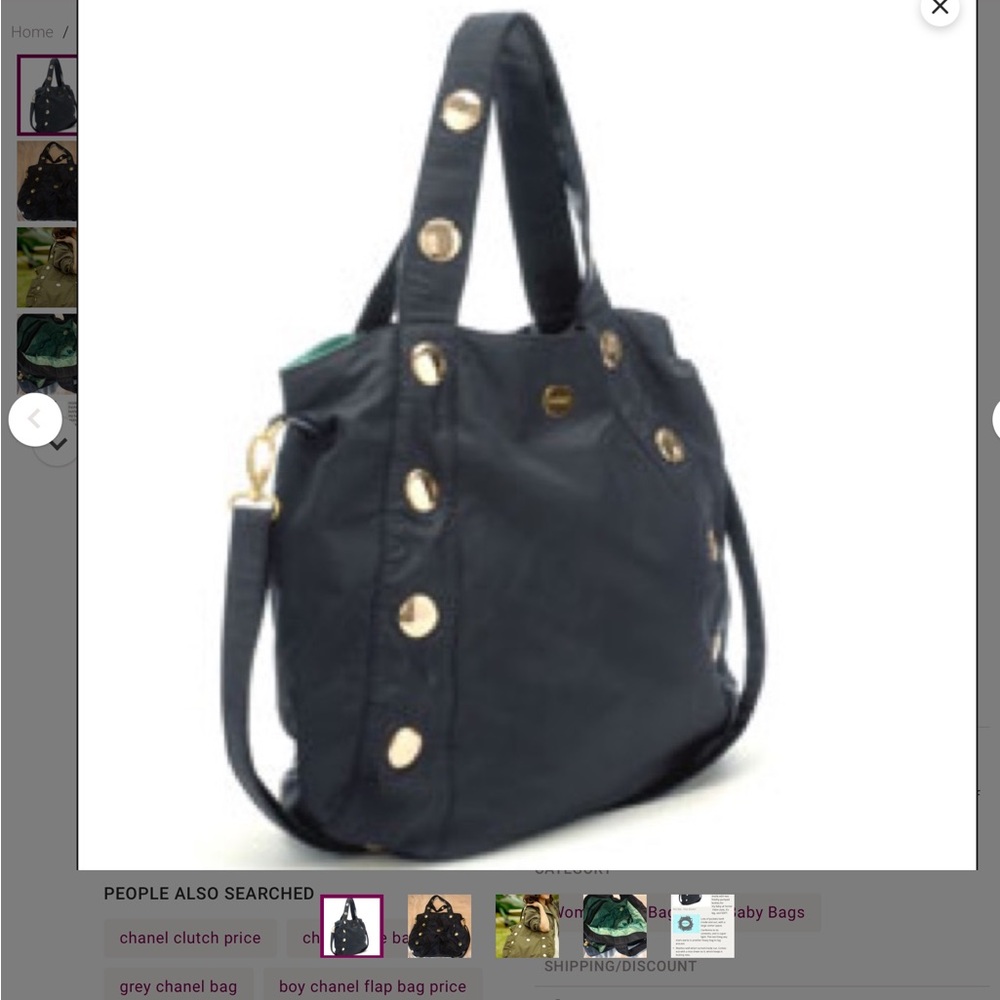 NEST Diaper Bag Dexter Navy Blue and Gold   with Changing Pad - Picture 5 of 13